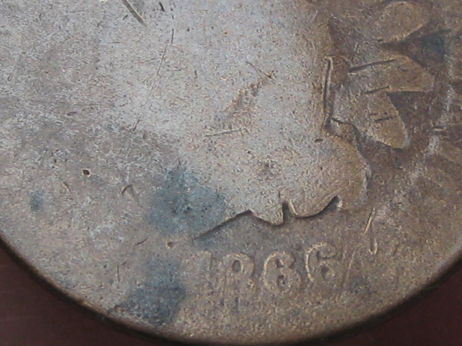 1866 Indian Head One Cent Penny- About Good Details