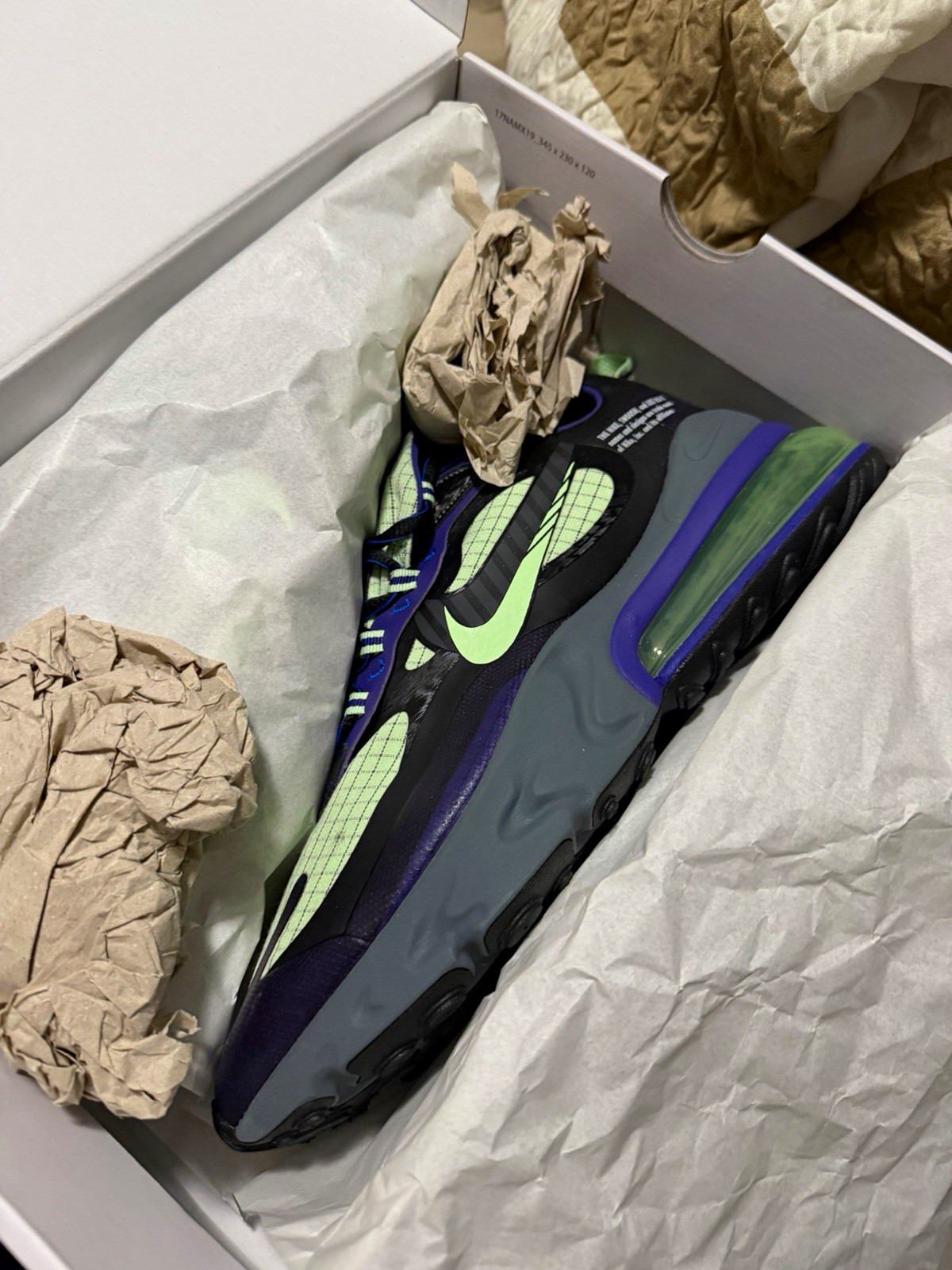 Nike Air Max 270 React Future Swoosh Black/Cool Grey/Purple CT1617-001