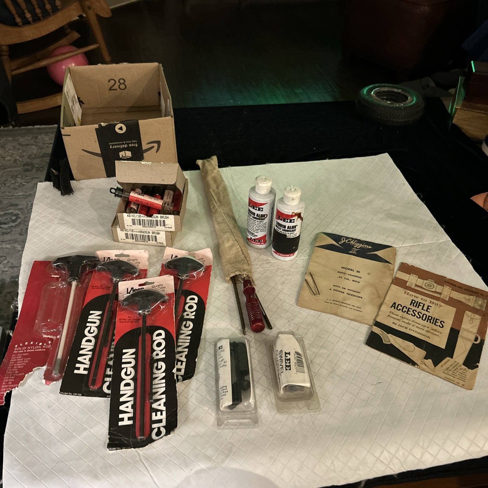 Gun Cleaning Lot Handgun Brushes Lee Swivel Adopt. Liquid Alox Catalogs
