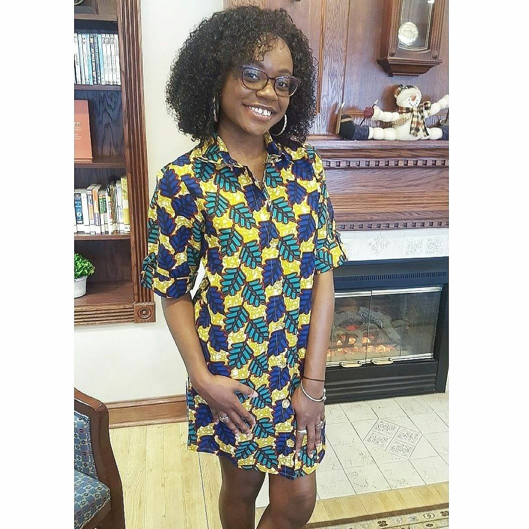 Ankara Wax Print Shirt Dress African Print dress women's fashion dress