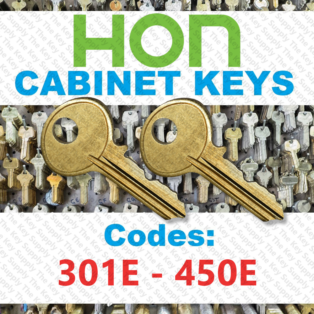 ( 2 pack) Two Hon Desk & File Cabinet keys / Select key code / Series 301E-450E