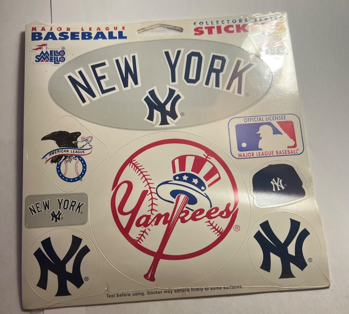 Vintage  Major League Baseball NY Yankees Collector's Series Stickers NEW