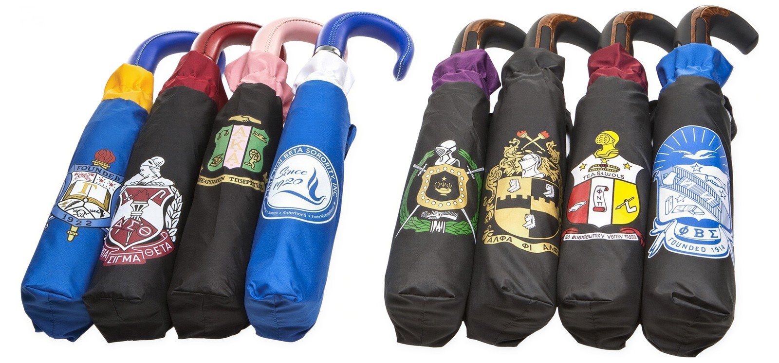 Phi Beta/Β Sigma Large Hurricane Umbrella [Blue/Black - 28"]