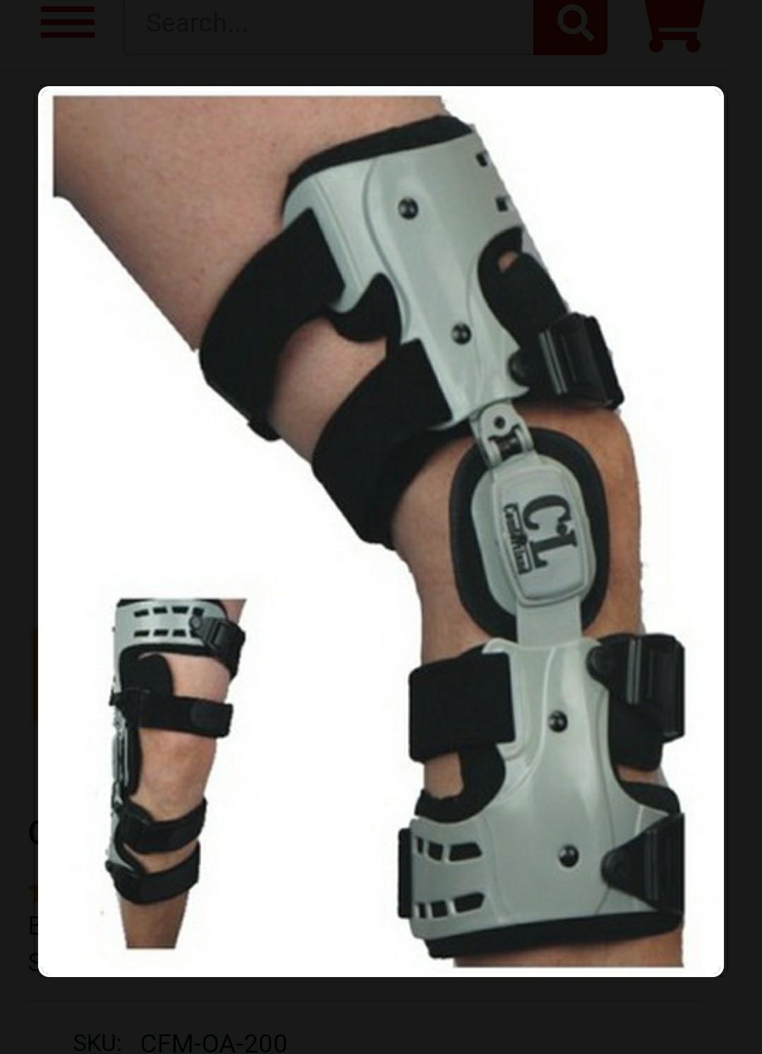 Comfortland Medical Universal Knee Brace RIGHT KNEE BRACE OA-200-R Grey $108 Reg