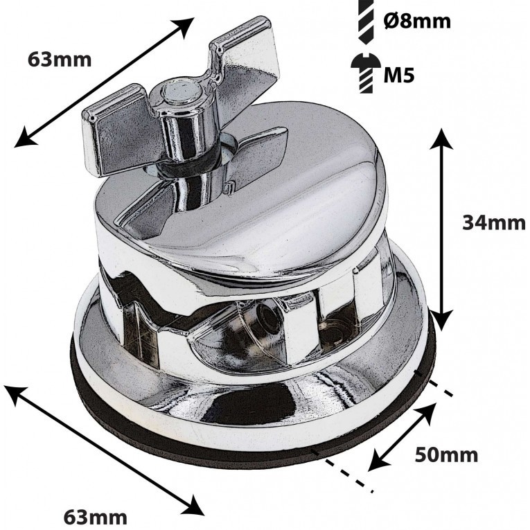 Sparedrum TB10 - Deluxe Round Tom / Floor Tom Bracket 50mm