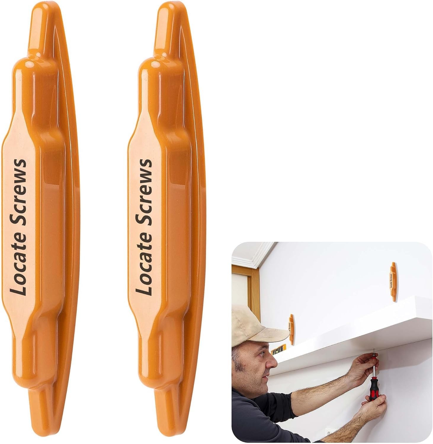 2 Pcs Stud Finder Magnet, Powerful Magnetic Stud Detector, Compact Wall Metal...