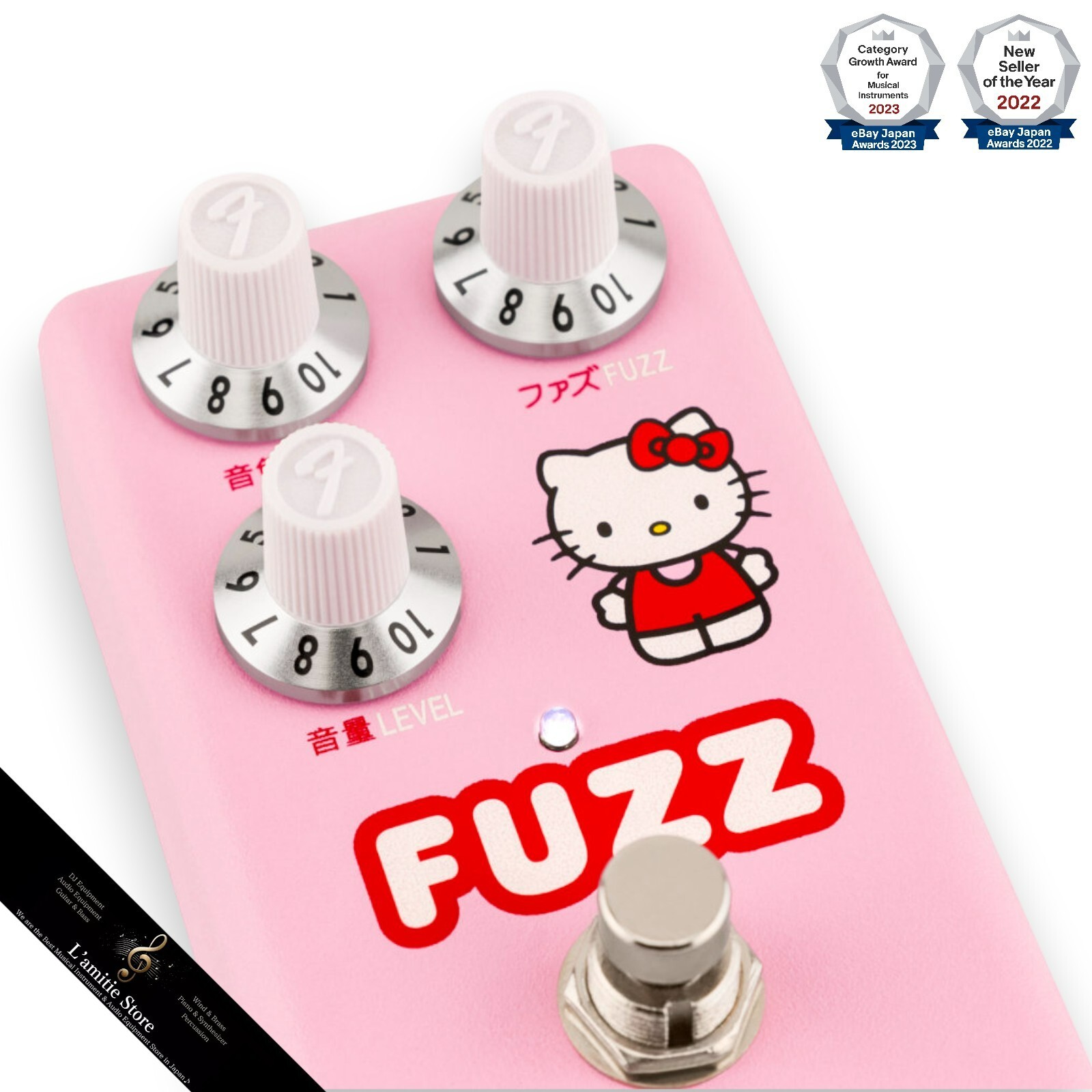 Fender x Hello Kitty Fuzz Guitar Effect Pedal Compact Effector Limited Pink JP