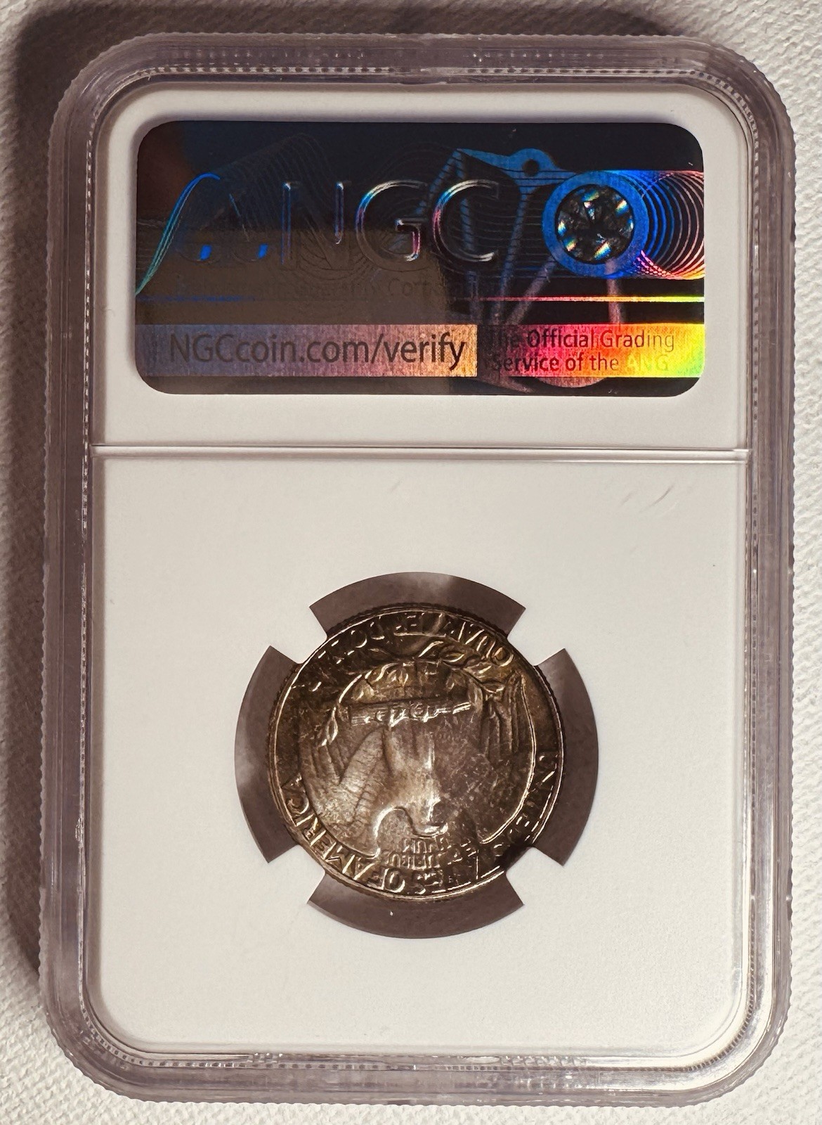 1958 washington quarter NGC MS 67 TONED