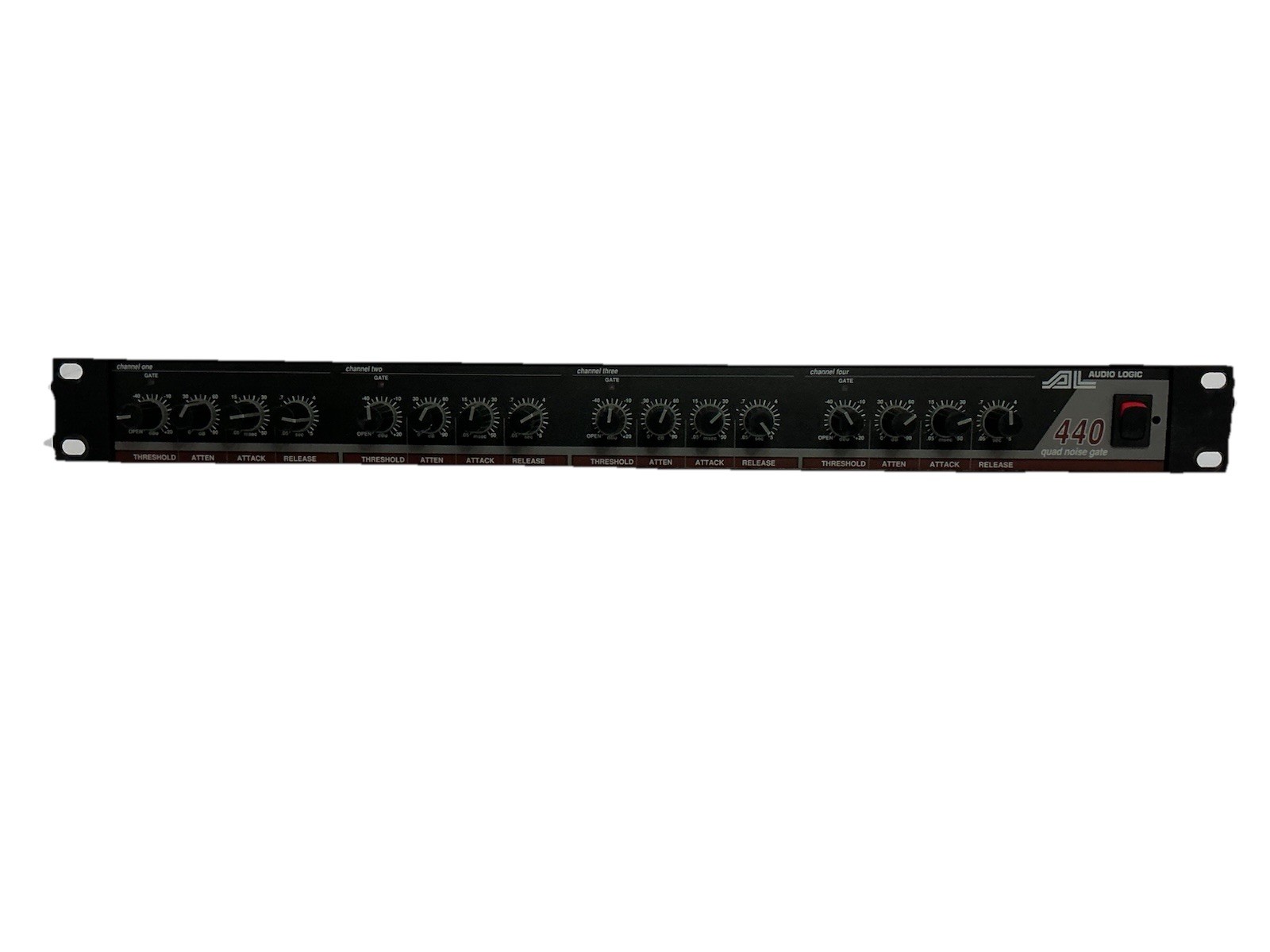 Audio Logic 440 Quad Noise Gate Rack Mount Signal Processor 4-Ch 1U Key Input