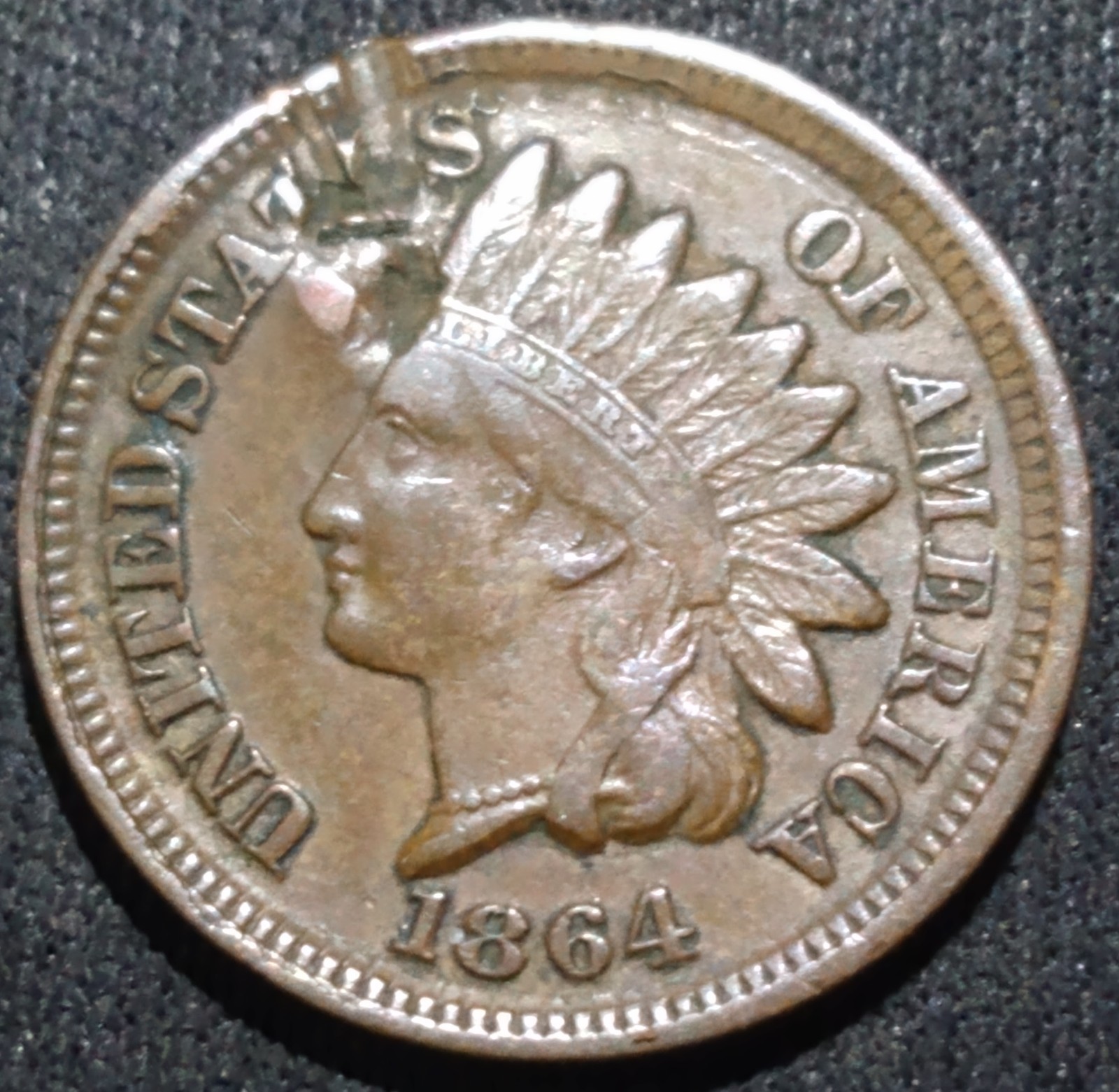 1864 Indian Head Penny Great Detail Damaged Obv/Rev FREE2Ship w/TRACKING! (2676)