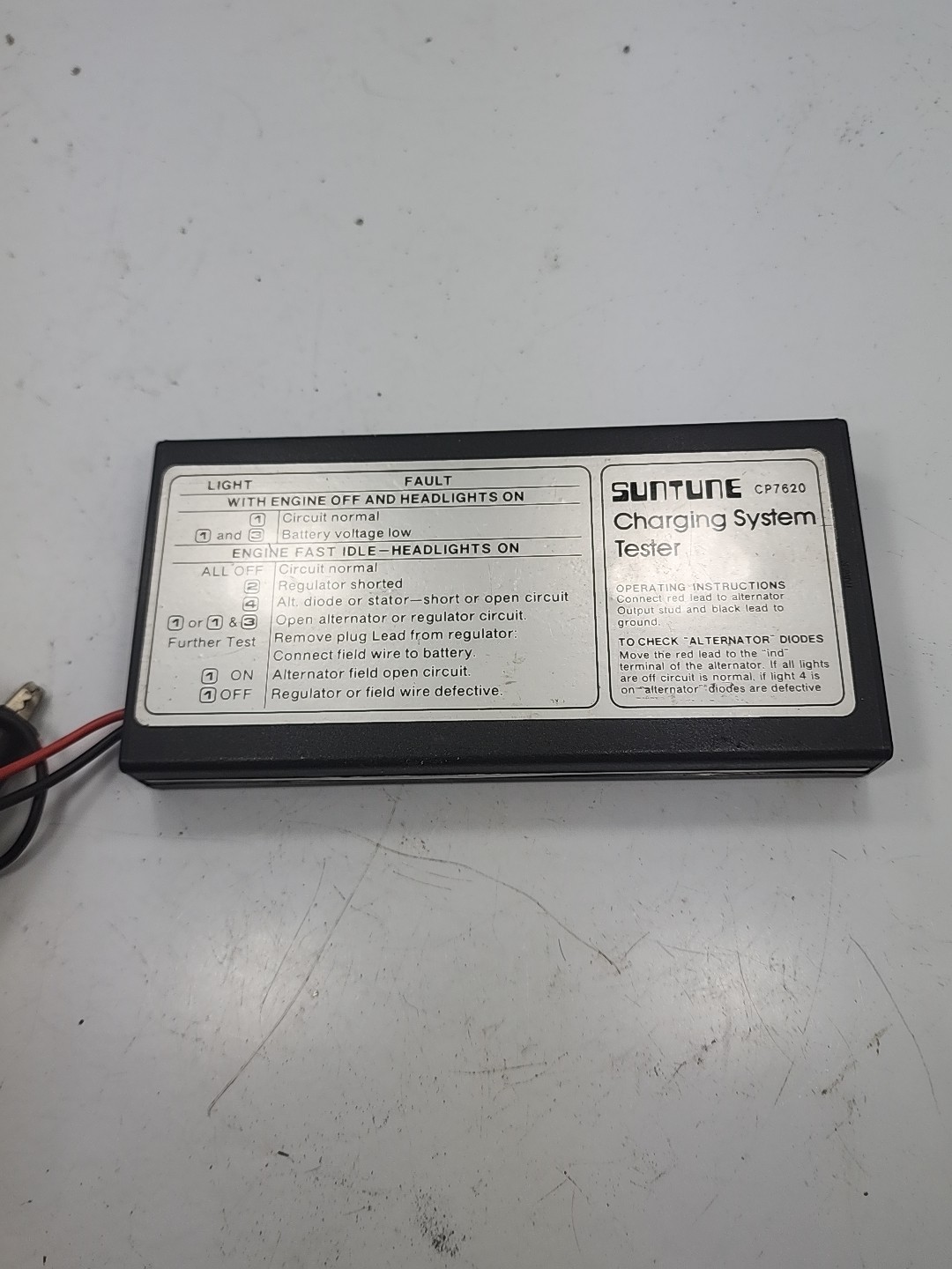 Suntune Charging System Tester CP7620