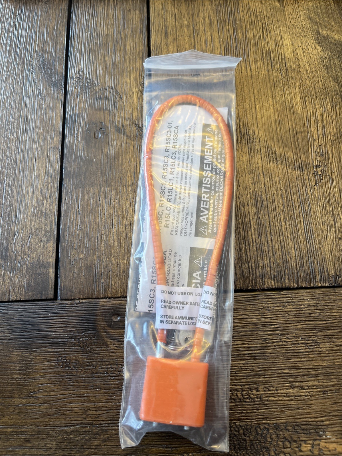 Regal Gun Safety Cable Lock Orange Brand New 2 Keys Instructions Included 8"