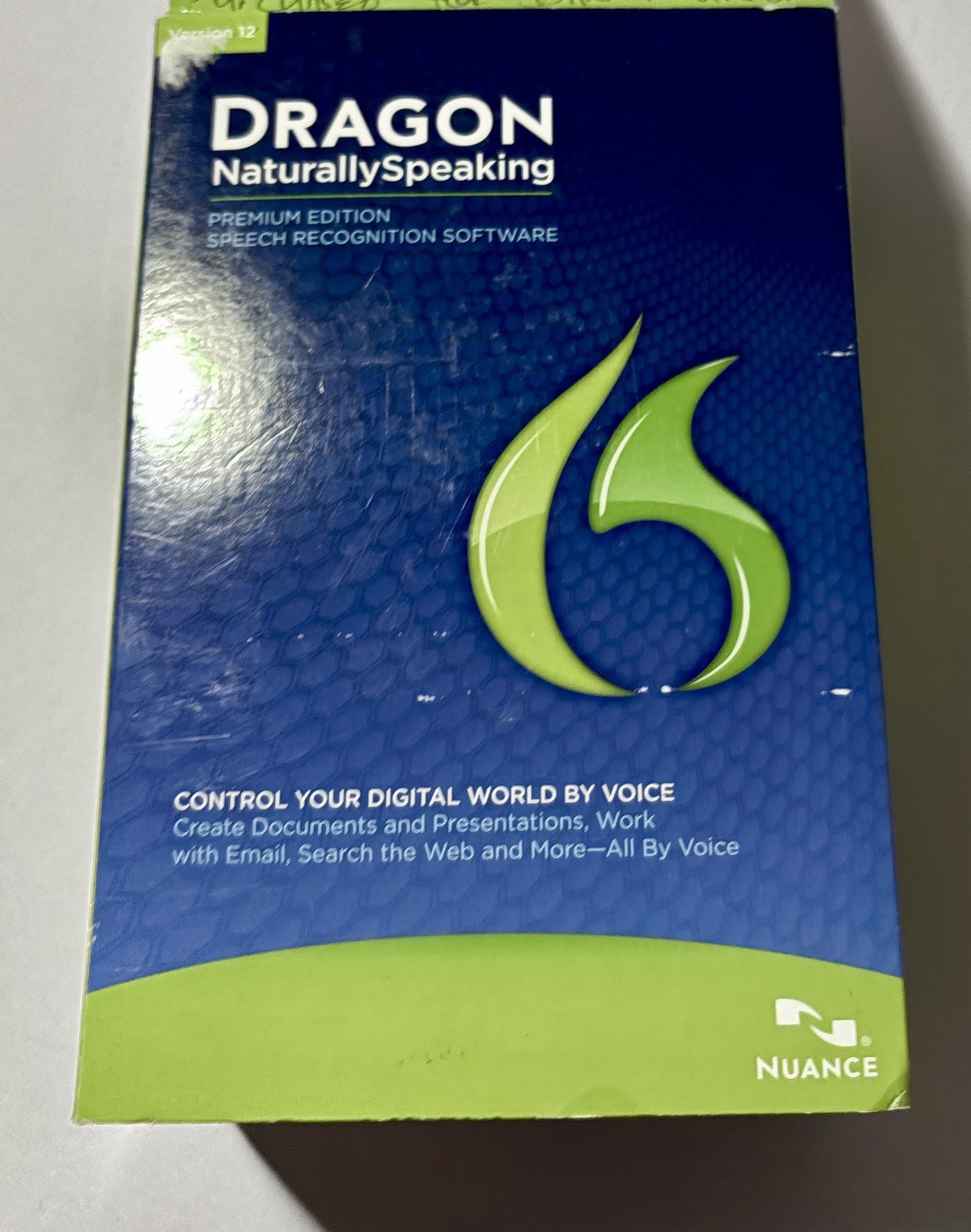 Dragon Naturally Speaking Premium Edition Basics w/ Headset Version 12 Open Box