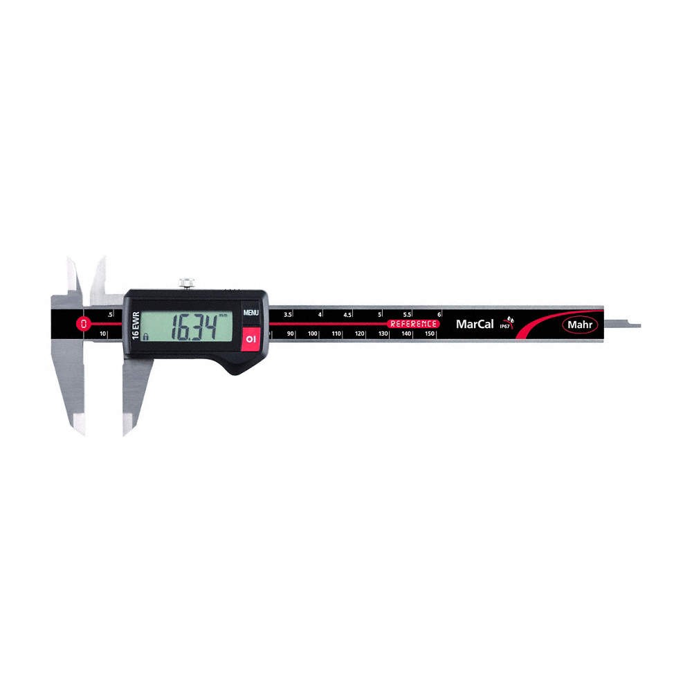 MAHR 4103302 Digital Caliper,0.0005 in. Res.,SS,IP67 45PG56