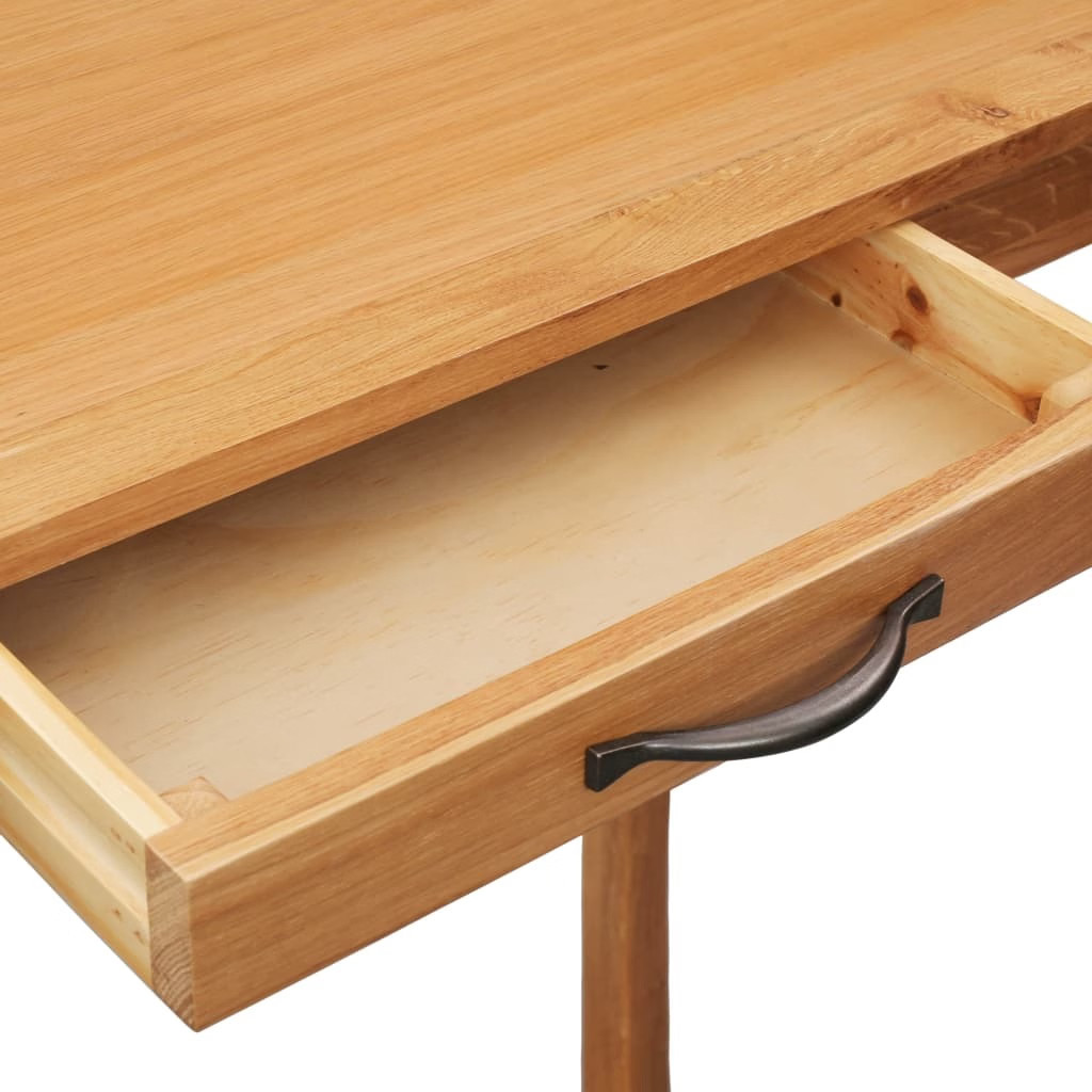 Bar Set Natural Brown Solid Oak Wood, MDF with Oak Veneer Standard