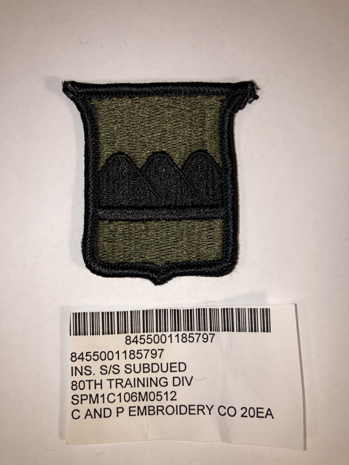 80th Infantry / Training Division Subdued U.S. Army Shoulder Patch Insignia