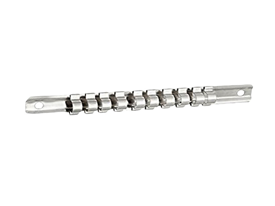 VIM V424 3/4 Inch Socket Rail Organizer with 10 Clips - New Silver Tool Storage