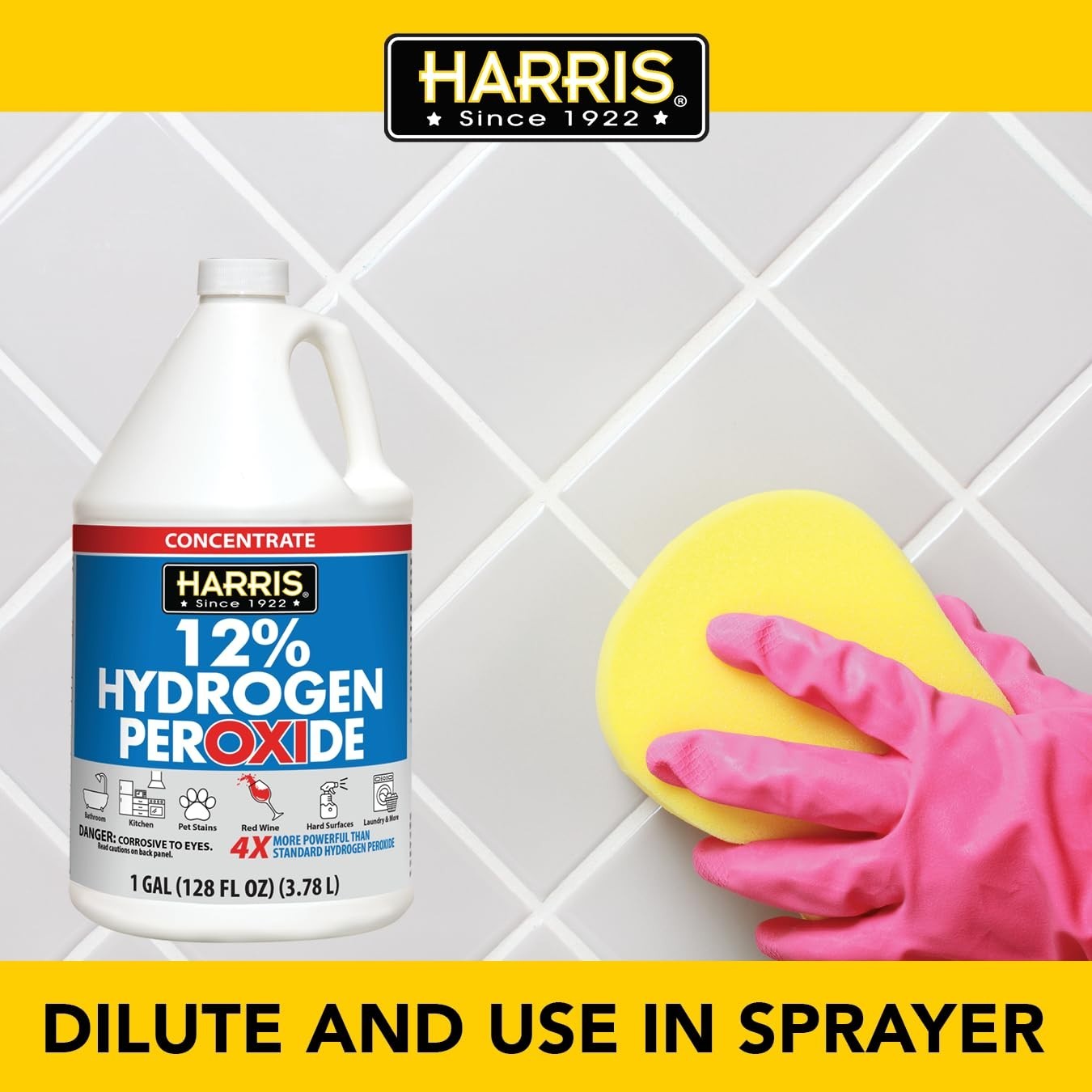 Multipurpose 128oz Hydrogen Peroxide – Unscented Cleaning Power for Any Surface