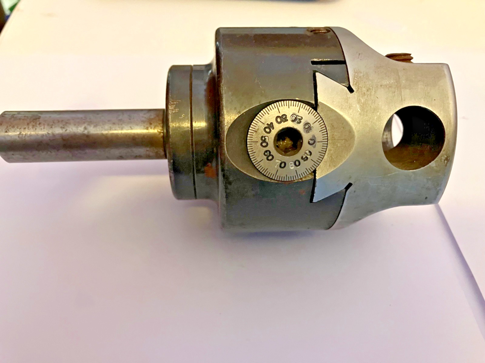 Preowned Boring Head.  (3" across head.  Uses 3/4" shank bars.  See notes below!