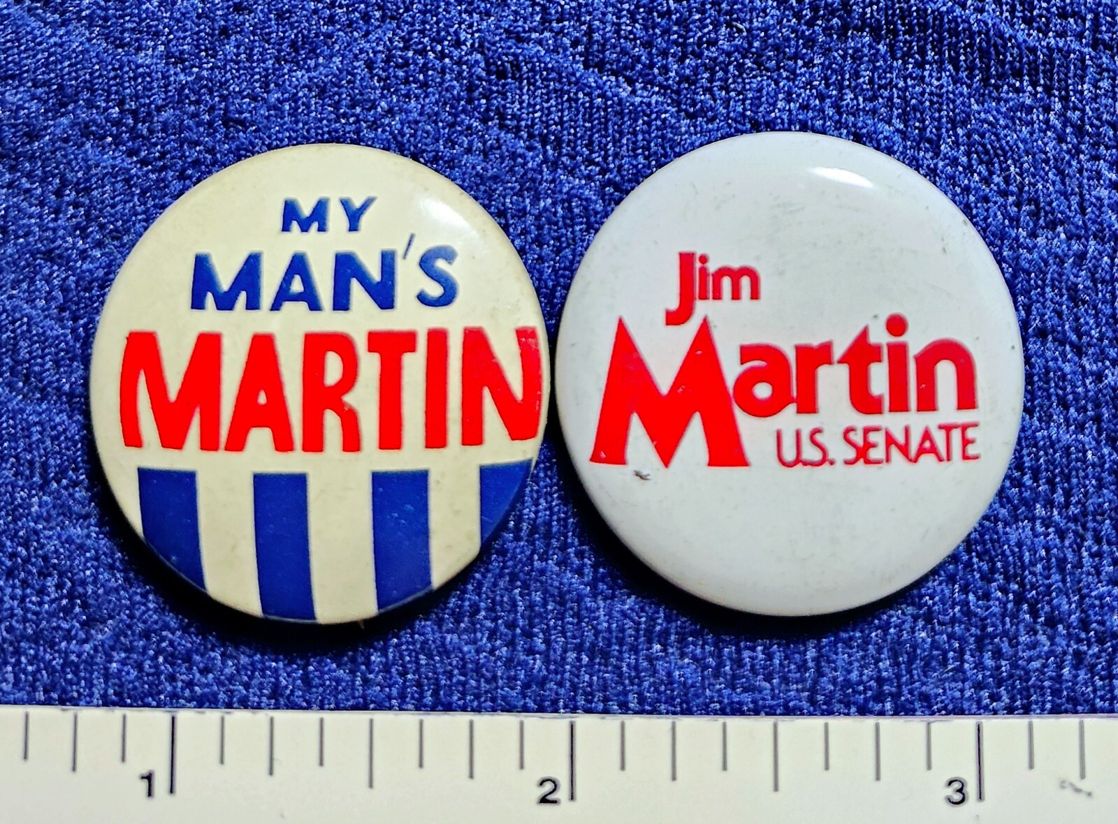 JAMES "JIM" MARTIN ALABAMA GOVERNOR & SENATE POLITICAL ELECTION PINBACK BUTTONS