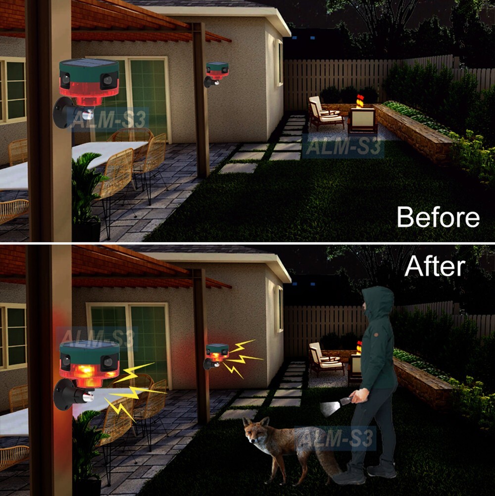 Premium 360-Degree Solar-Powered Motion Sensor Mobile Alarm With IR Remote