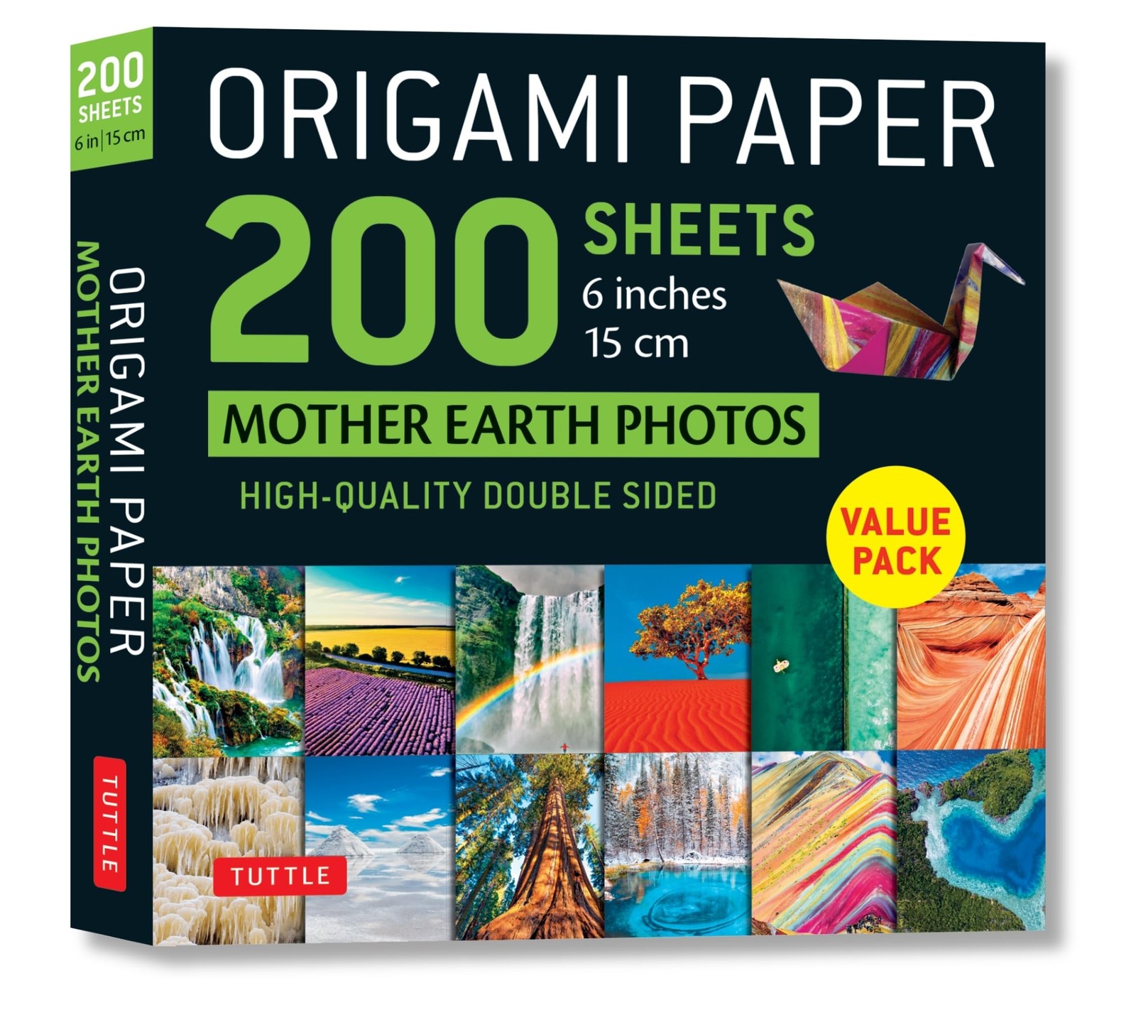 Origami Paper 200 sheets Mother Earth Photos 6" (15 cm): Tuttle Origami Paper: D