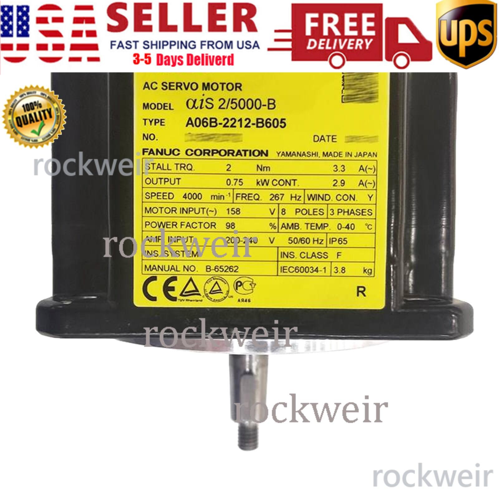 NEW FANUC A06B-2212-B605 Servo Motor
