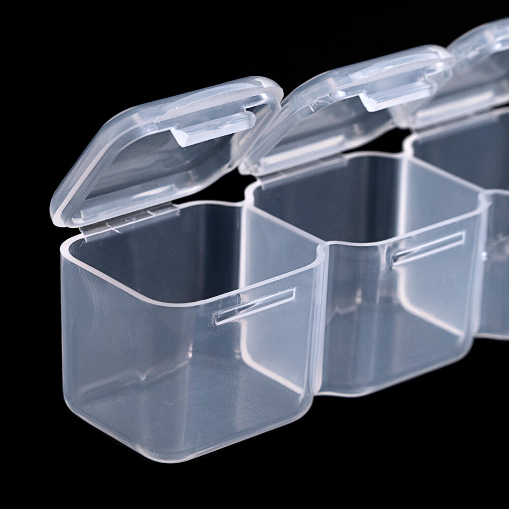 6 Pack Diamond Painting Storage Boxes, 28 Grids Per Case, 168 Total Compartments