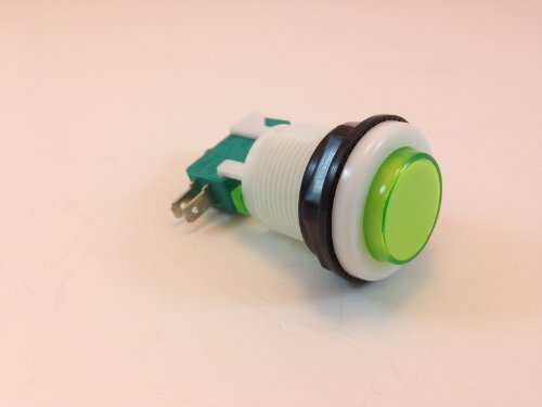 ILLUMINATED GAMING BUTTON (MOMENTARY) COLOR VARIANCE (1 SINGLE, GREEN)