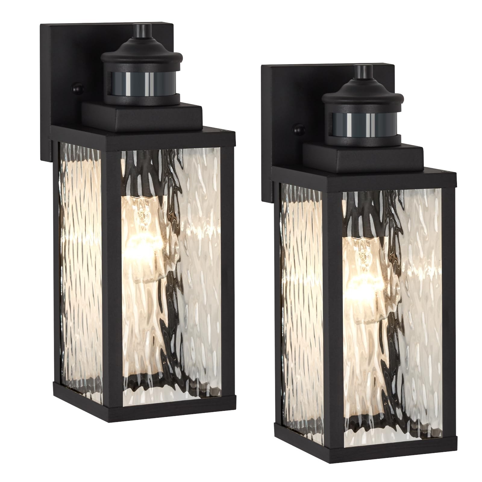 2 Pack Motion Sensor Outdoor Wall Lights,Updated Dusk to Dawn Outdoor Lightin...