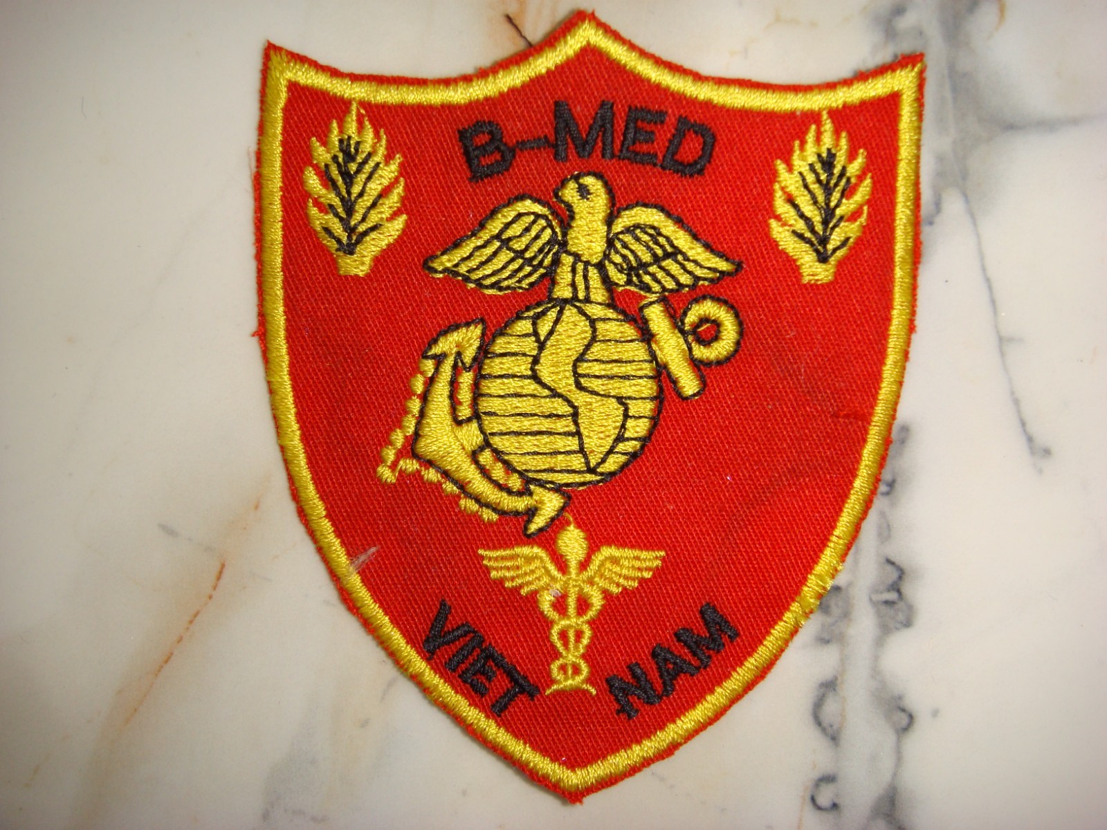 USMC MARINE B Co. MEDICAL TEAM 3rd MEDICAL BATTALION, VIETNAM WAR PATCH