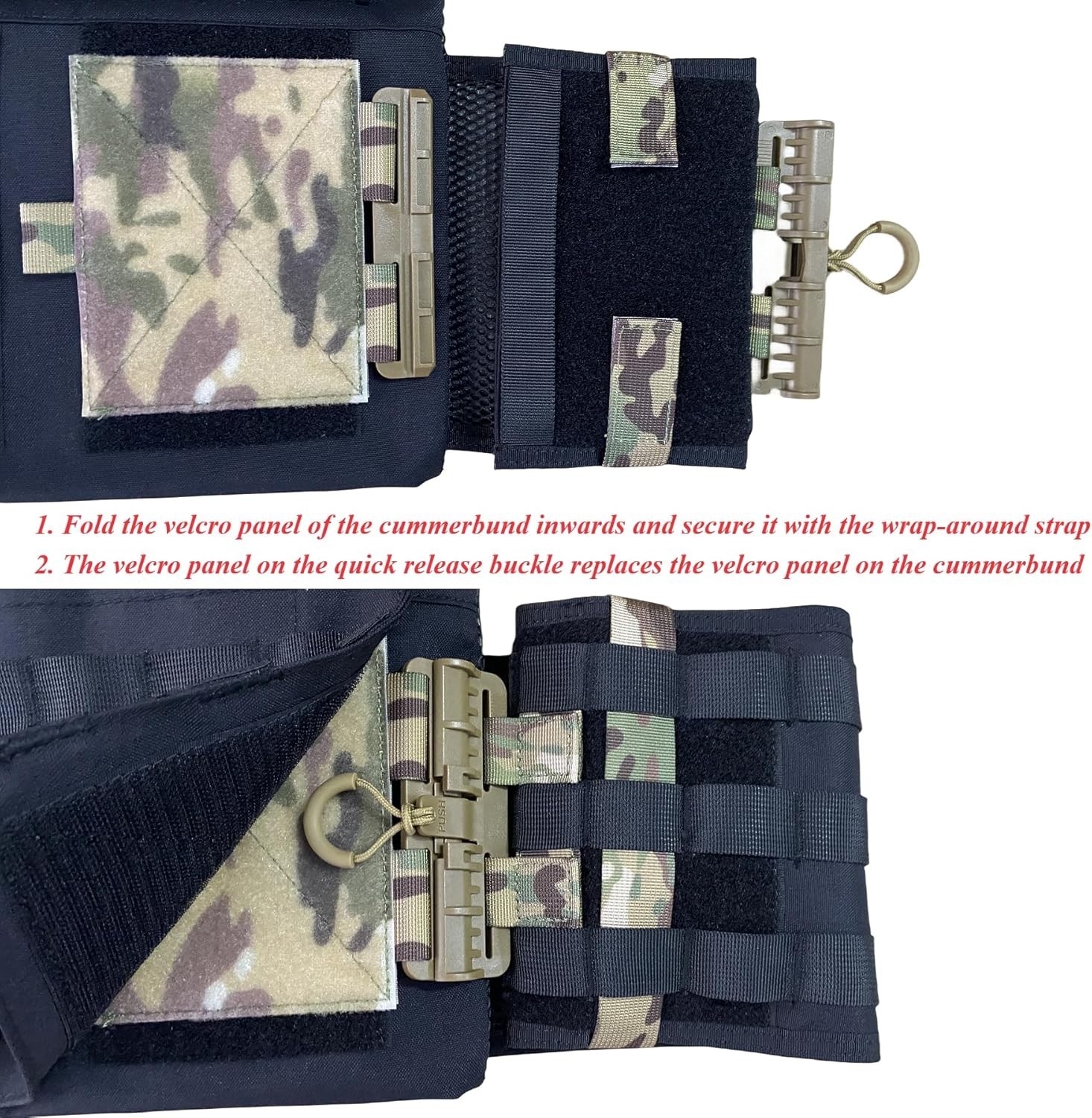 Versatile MOLLE Vest Quick Disconnect Hook & Loop Accessory for Training