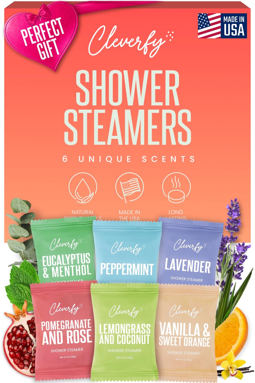 Cleverfy Shower Steamers Aromatherapy - Valentines Day Gifts for Her, Him, Wo...