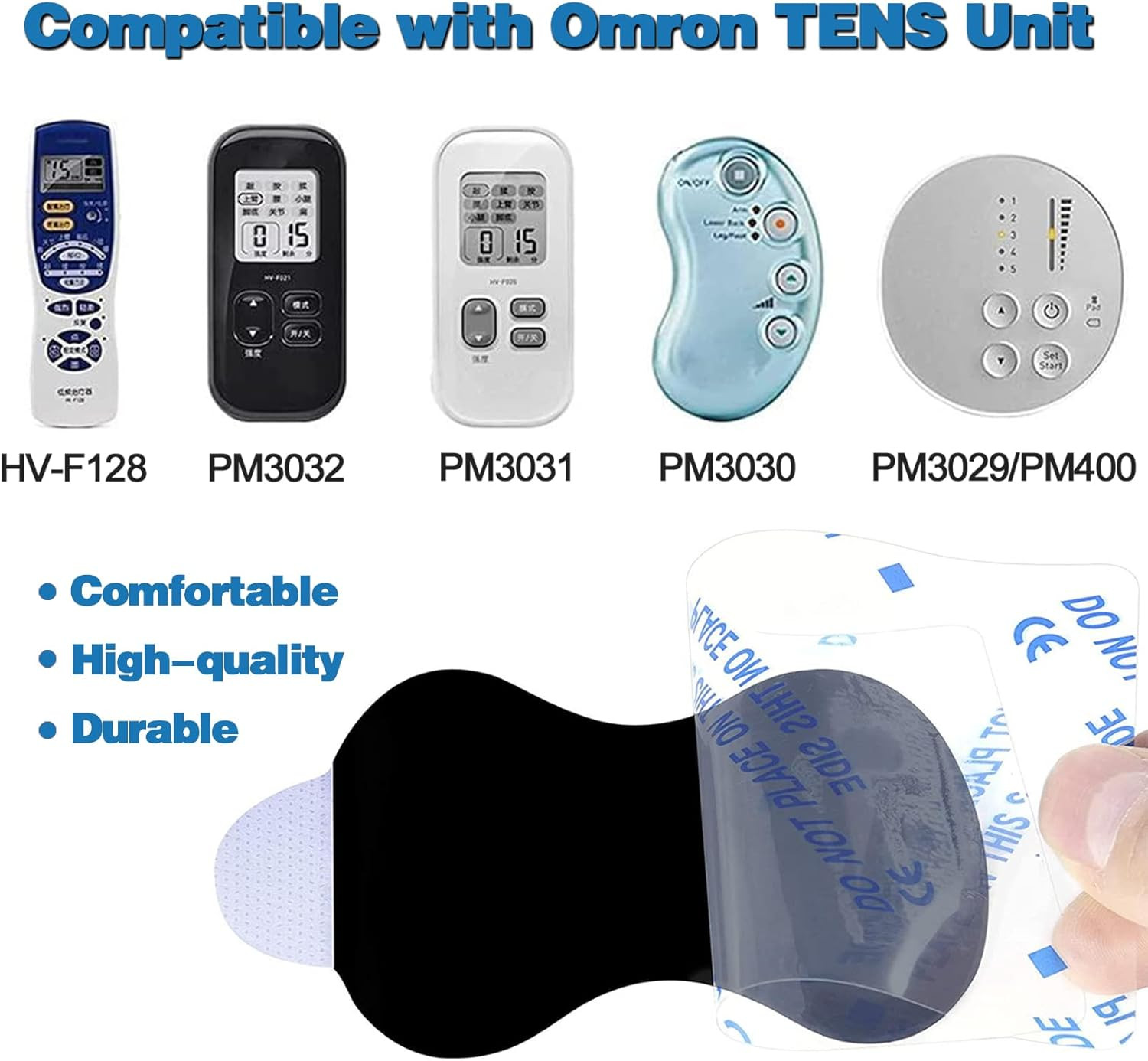 10 Pcs Durable Compatible with Omron Tens Unit Replacement Pads,5Pairs Replaceme