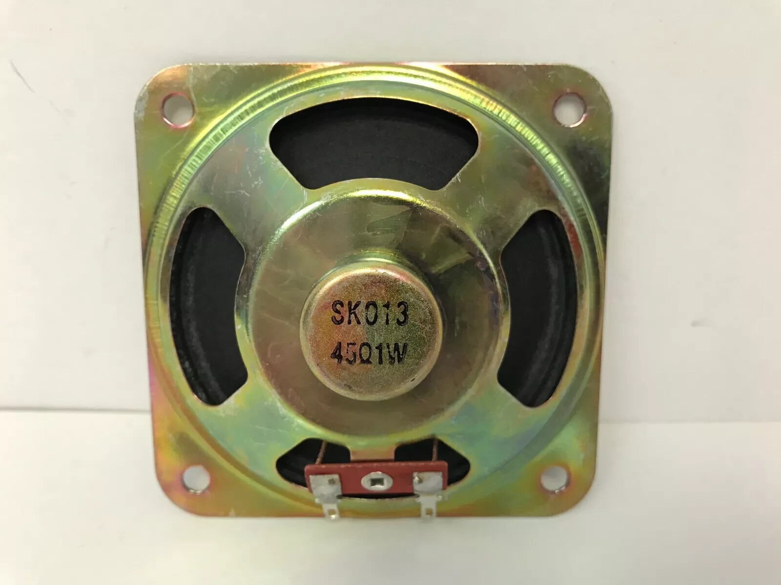 LOT OF 2 TEK TONE SK013 3.5" SPEAKERS 45 OHM 1W #1 100% Life Left, #2: Damaged