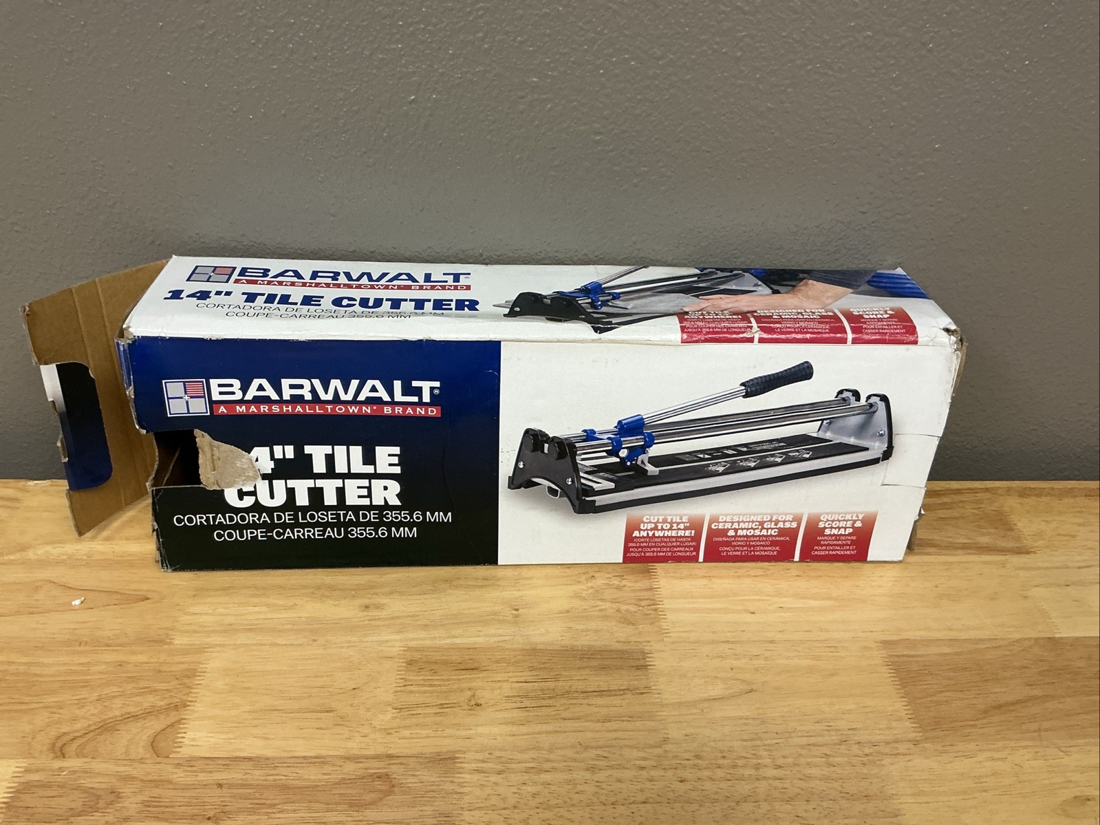BARWALT MARSHALLTOWN TC14 14” Manual Tile Cutter Ceramic Porcelain Open Box
