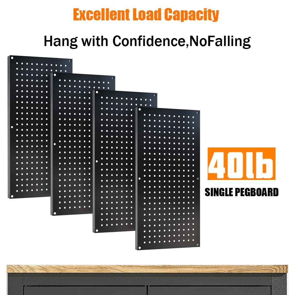 Metal Pegboard Panels 4 Packs 32"x16" Wall Organizer for Garage Tool Storage NEW