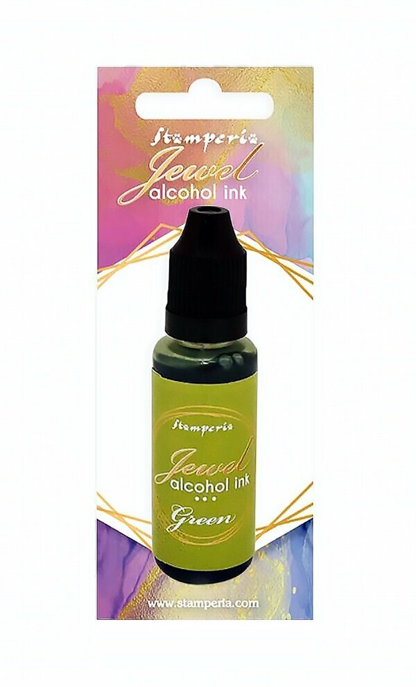 Stamperia, Jewel Ink, 18ml, Green Alcohol Ink, Light Green Ink, Lime Alcohol Ink
