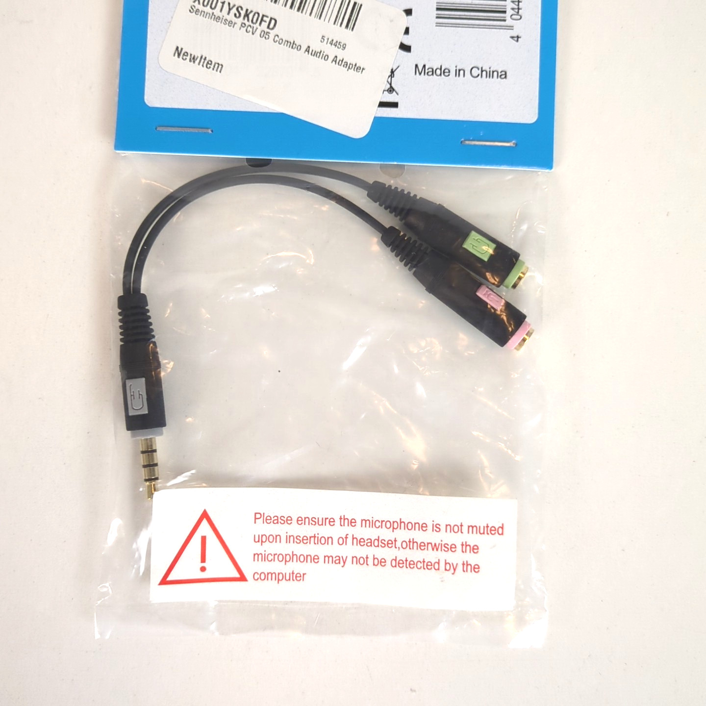 Sennheiser PCV 05 Combo Audio Adapter Prod. Code 504518 - 3.5mm