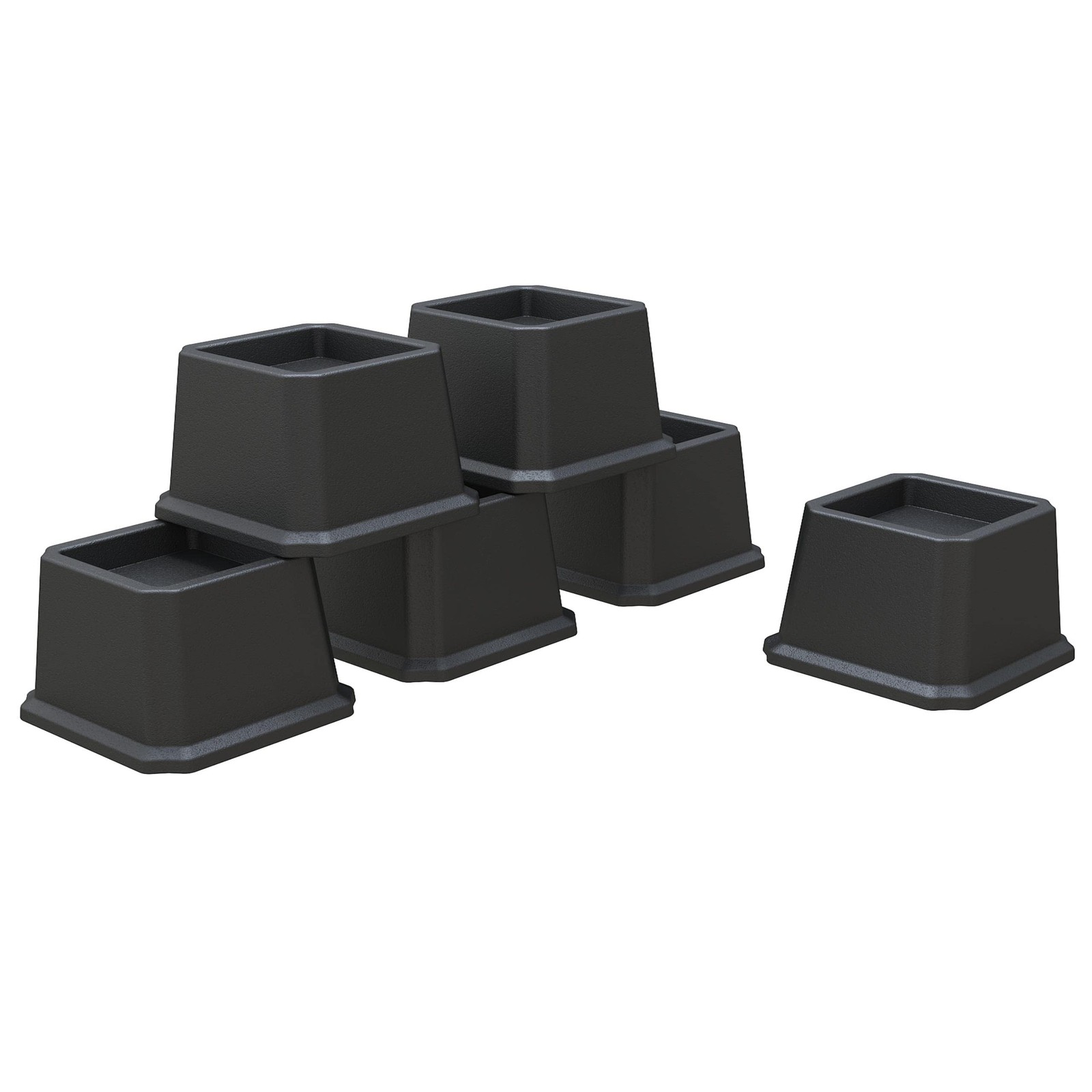 Whynonap Bed Risers 2 Inch Heavy Duty Bed Elevators, Set of 6 Lifts Up 2000 l