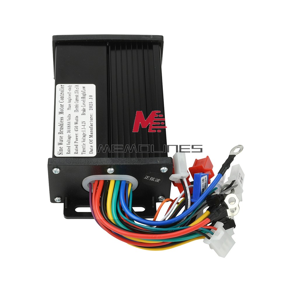 36V 48V 64V 450W Sine Wave 3-Mode 9-Tube MOS Silent Brushless Motor Controller