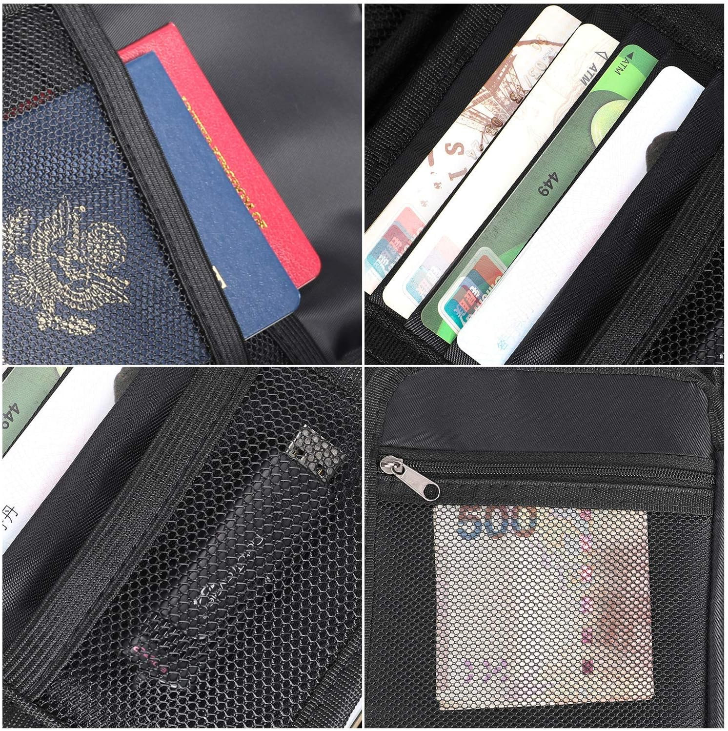 Small Fireproof Storage Organizer Case with Lock(9”x 5.3”x 3.7”), 3-Layer Soft M