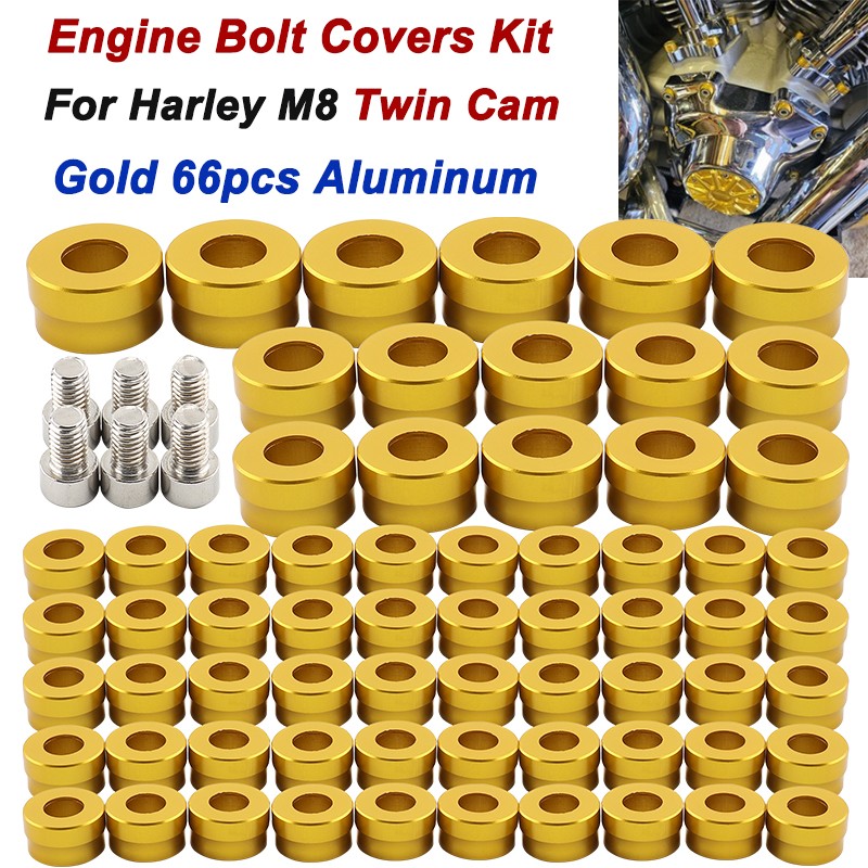 Head Cap Engine Bolt Covers Kit For Harley M8 Twin Cam EVO Sportster Touring