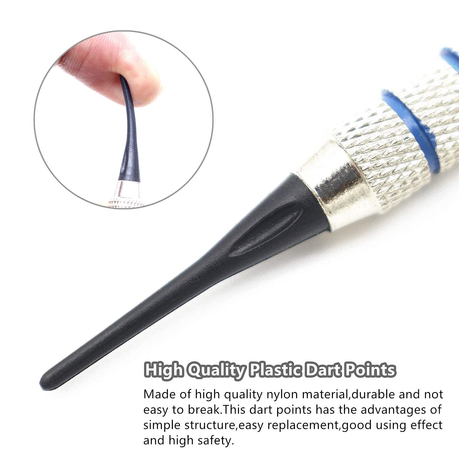 2BA Thread Plastic Tip Dart Points 300 Pack Soft Dart Tips Replacement Dart A...