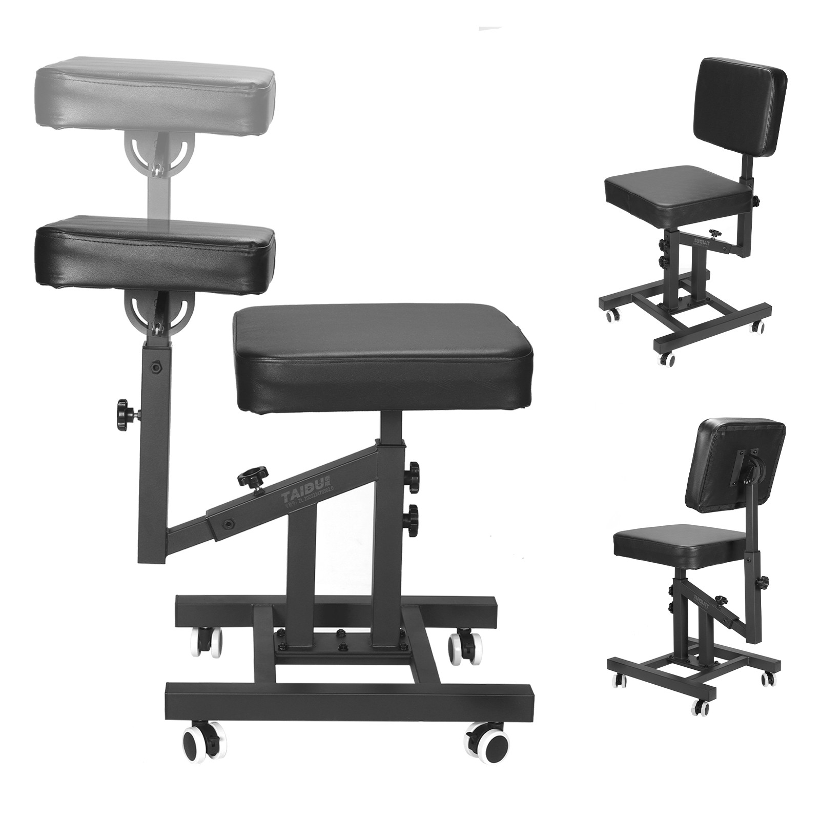 Massage Chair Portable Tattoo Chair Folding Multiple angles Adjustable 2 Inch Th
