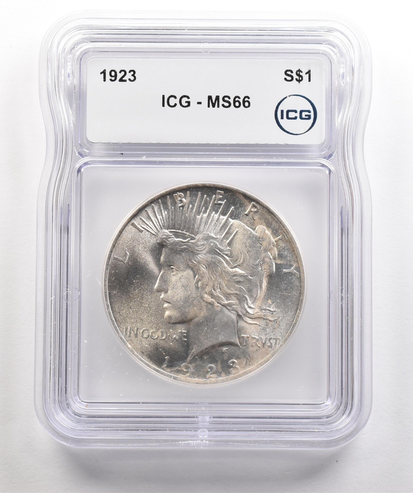 1923 Peace Silver Dollar MS66 ICG *5386