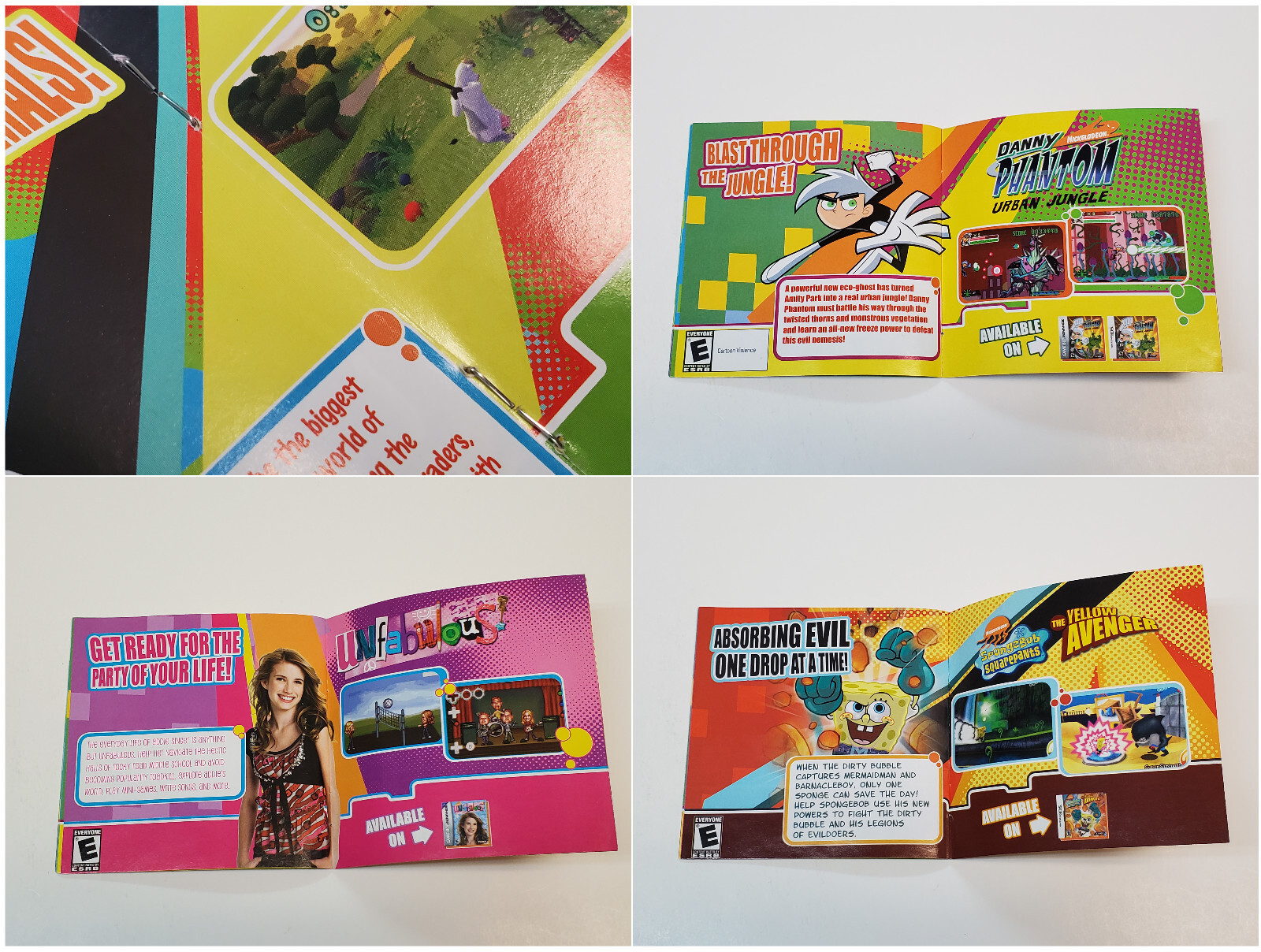 Nickelodeon 4 Games on One Game Pack GBA Authentic Box & Manual Only *
