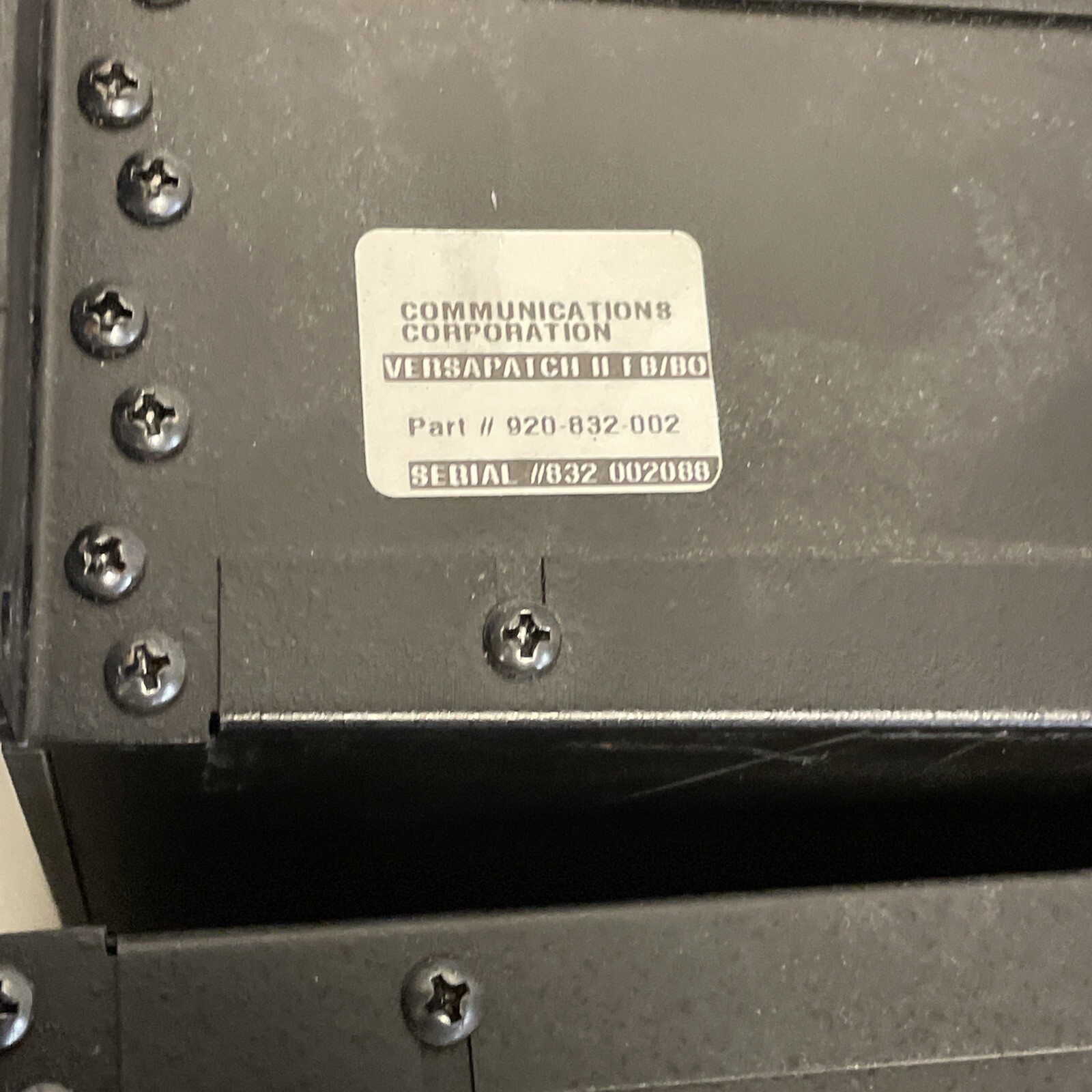24x2 Audio Patch Bay Panel Rack Mount - COMMUNICATIONS CORPORATION - VERSAPATCH