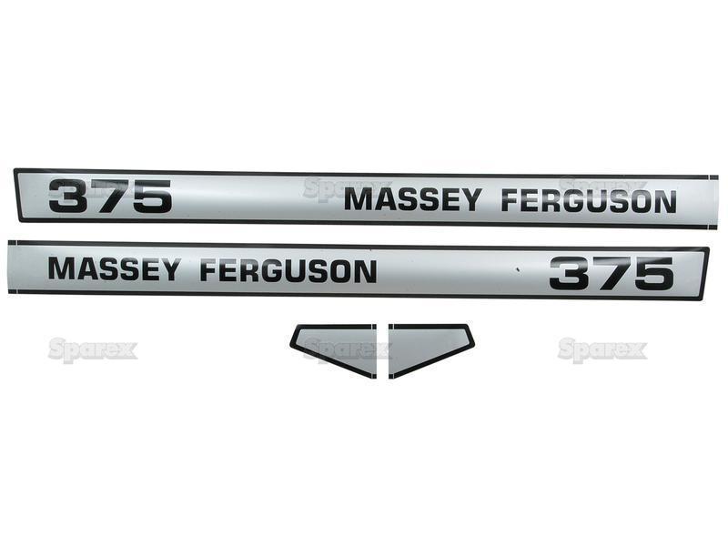 Hood Decal Kit/Set for Massey-Ferguson MF 375 Tractor Vinyl Transfers Sticker