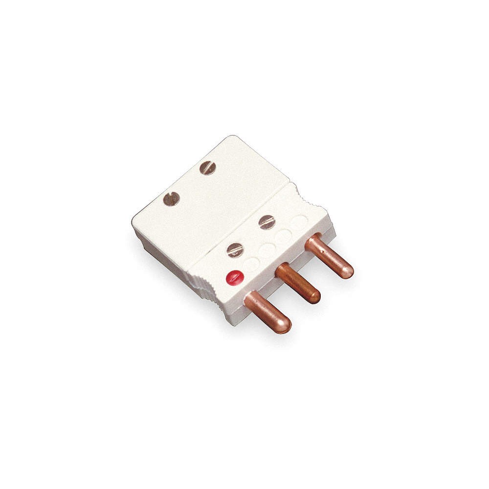 TEMPCO TCA-101-142 Thermocouple Plug,Cu,White,3 Pin QD 3FXN9
